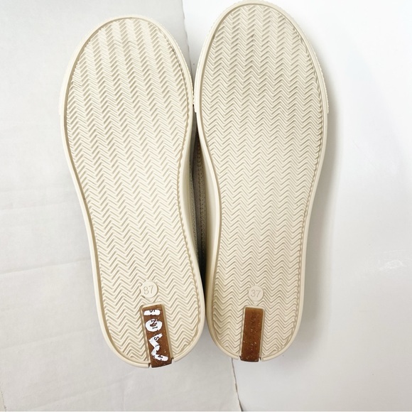 Never worn! AllSaints Milla suede platform sneakers, light gray Size 7 - Picture 10 of 12